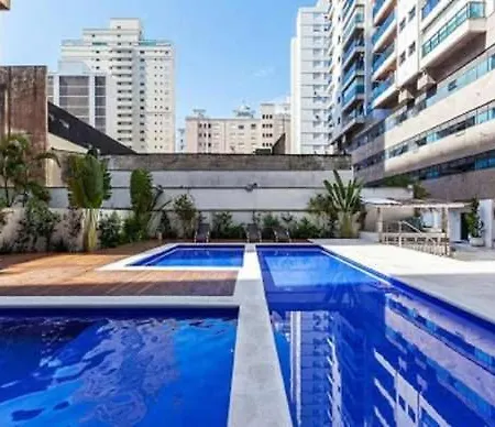 Apto Aconchegante: Beachfront Comfort with BBQ & Daily Cleaning Guaruja Exterior photo